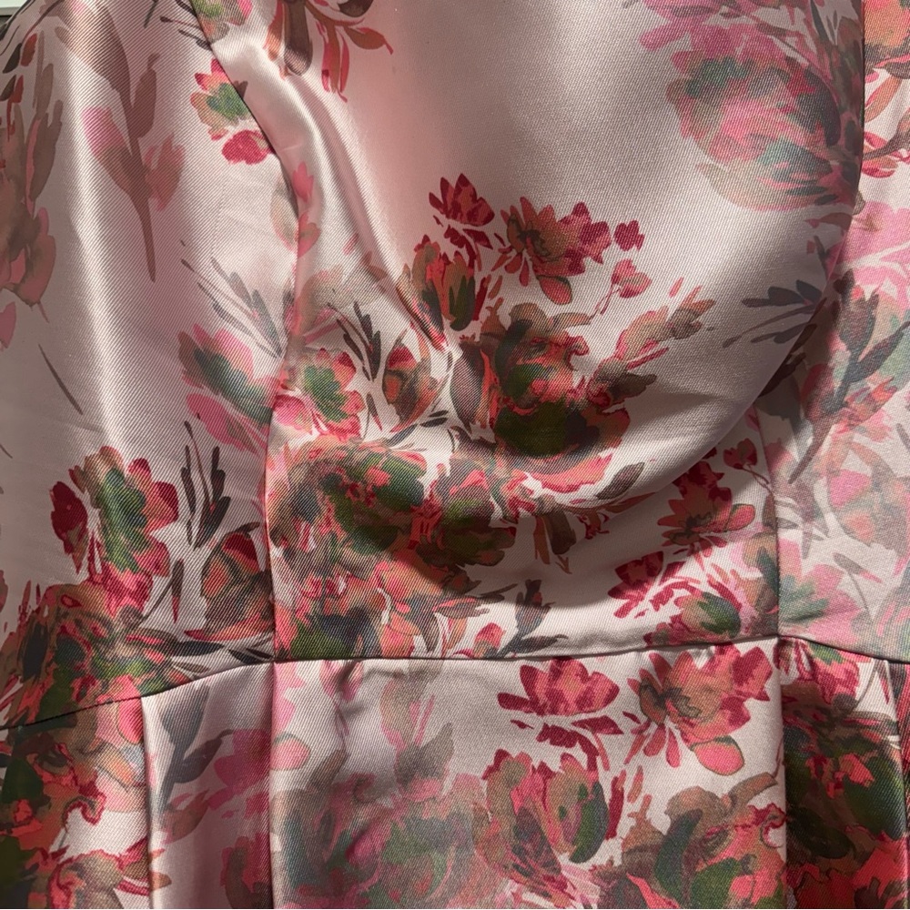Charming Floral Pink Sleeveless A-Line Dress - Picture 2 of 5